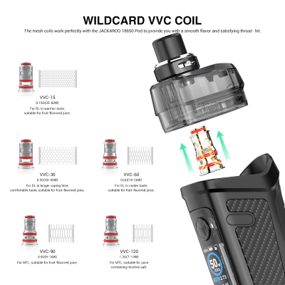 Vandy Vape JACKAROO 18650 POD Kit (Obsidian Black)